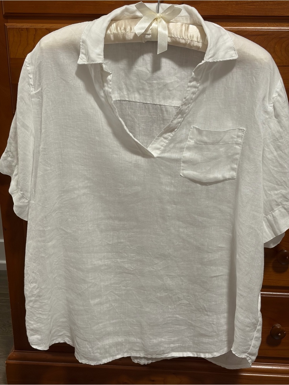Rafaella White Linen tunic top
